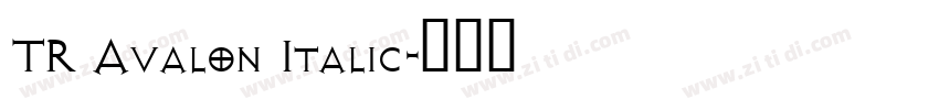 TR Avalon Italic字体转换